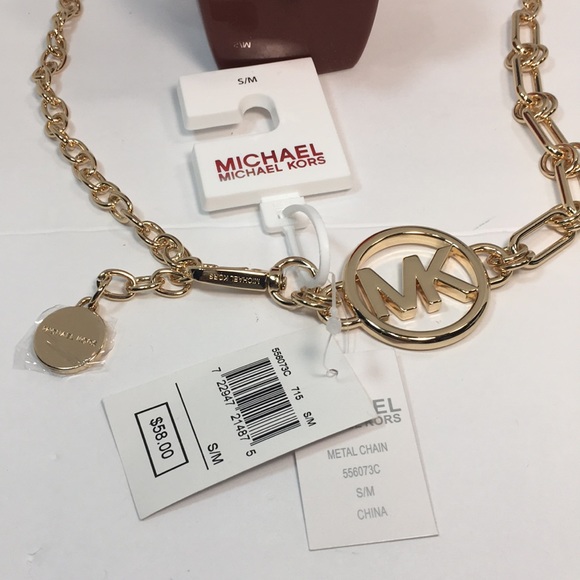 💛MICHAEL KORS💛MK LOGO CHAIN BELT - Picture 11 of 12